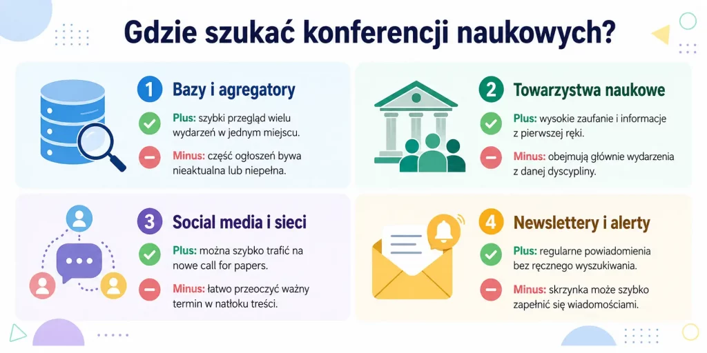 Gdzie szukać konferencji naukowych – mapa źródeł.