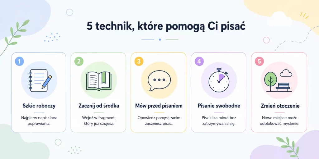 Jak przełamać strach przed pustą kartką – pięć technik. 