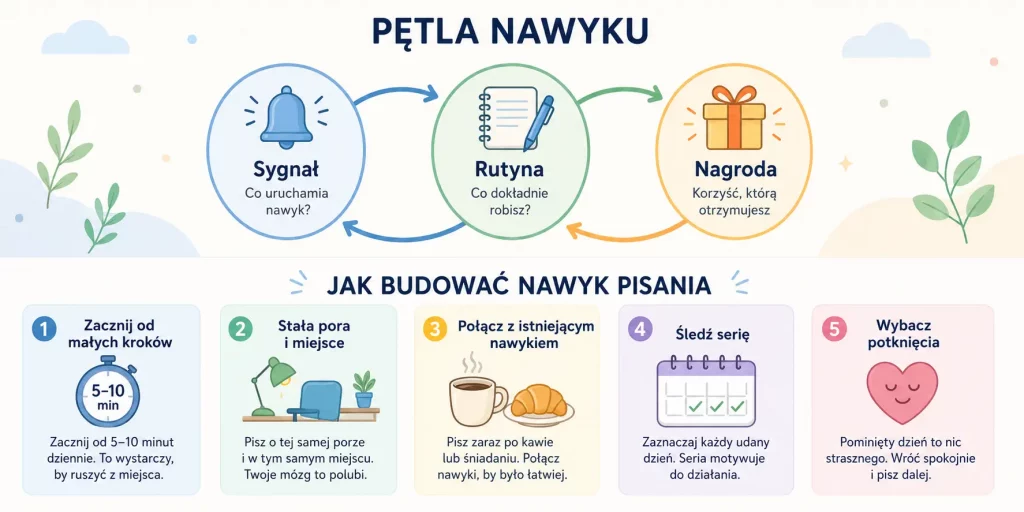 Jak zbudować nawyk pisania – pętla i kroki. 
