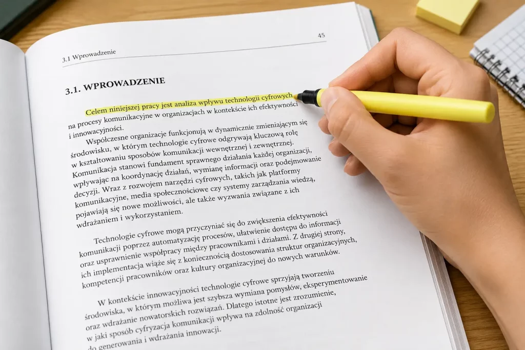 Akapit w tekście naukowym – budowa, długość i przykłady
