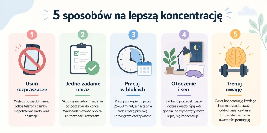 jak się skupić – sposoby na koncentrację