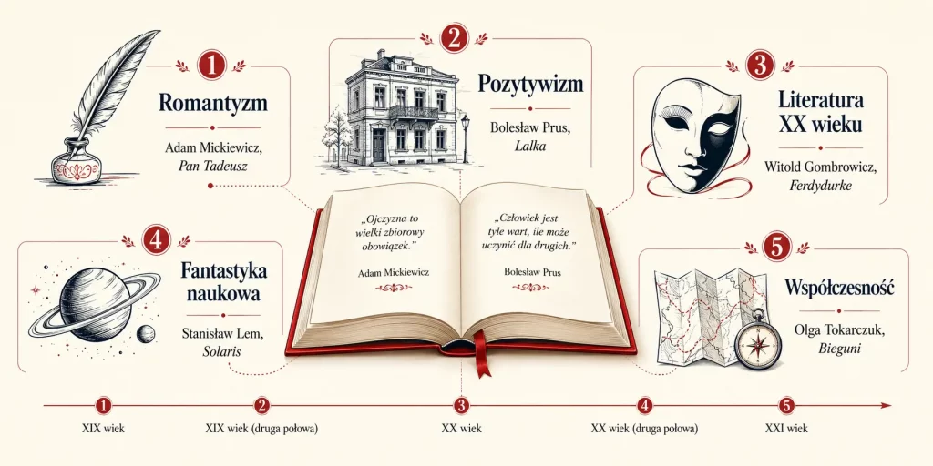 Polska literatura — epoki, twórcy i książki na początek