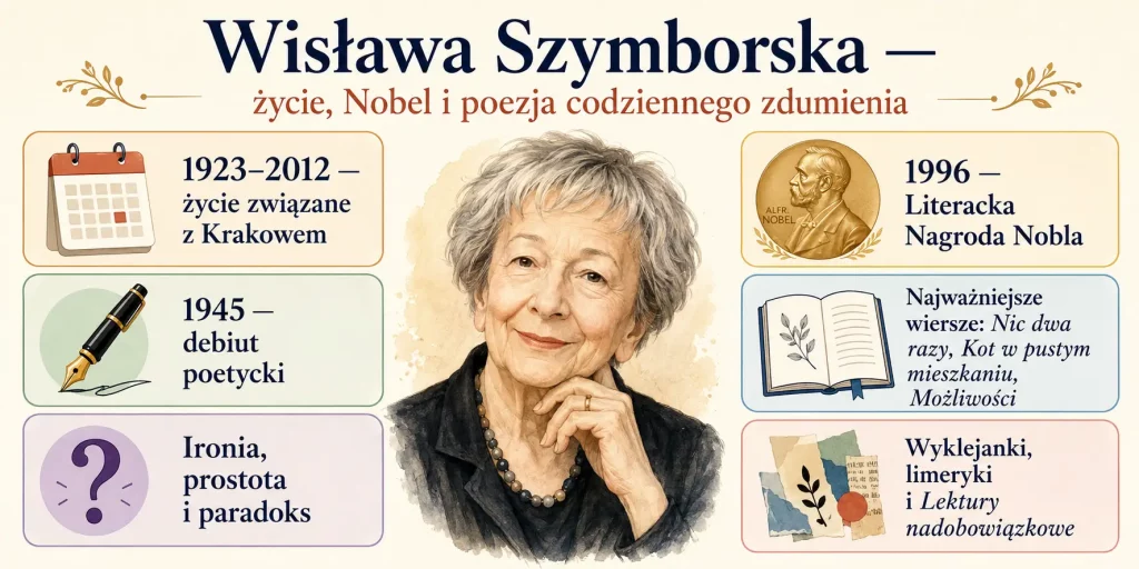 Wisława Szymborska — życie, Nobel i poezja codziennego zdumienia