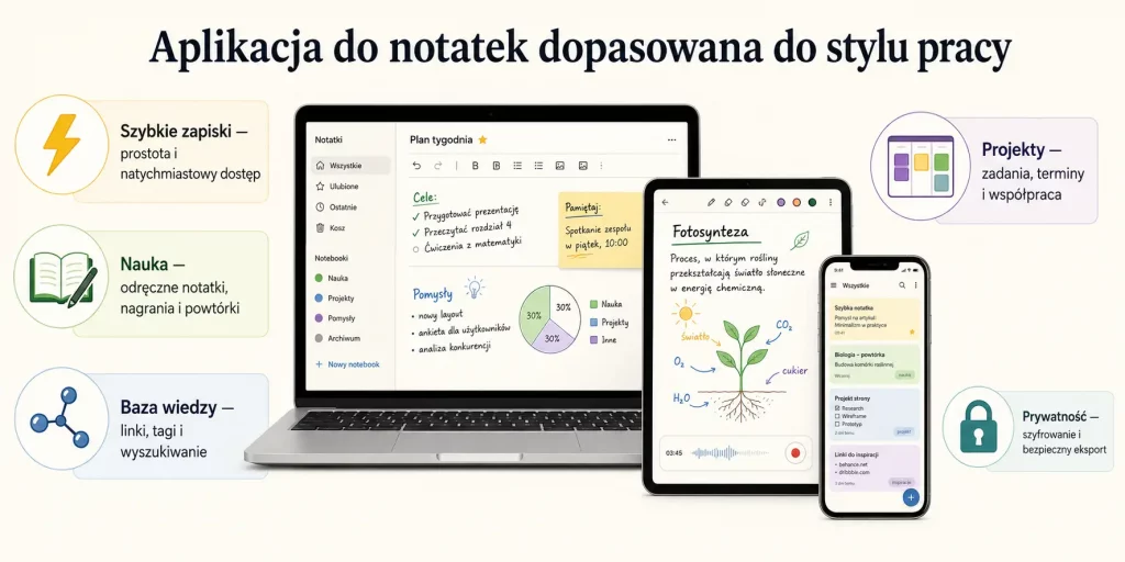 Aplikacja do notatek dopasowana do stylu pracy