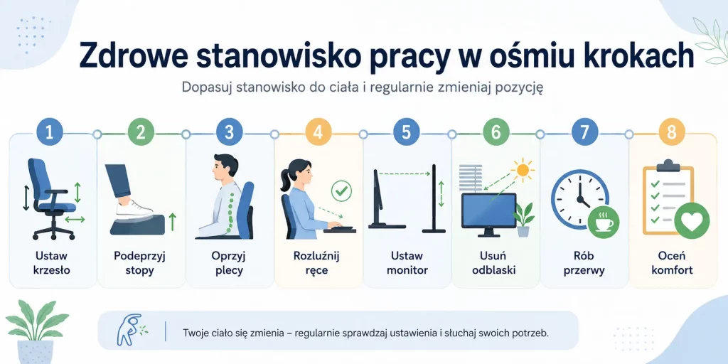 Zdrowe stanowisko pracy w ośmiu krokach