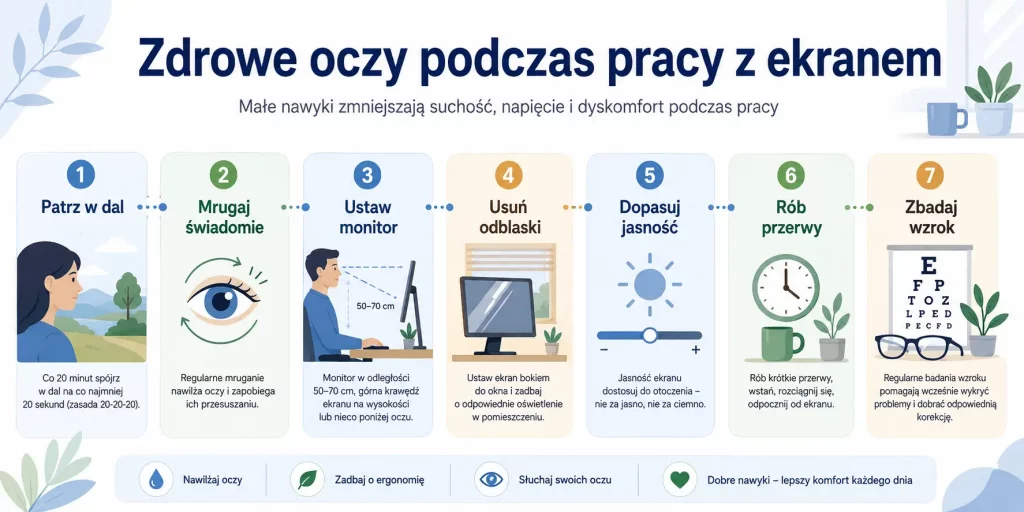 Zdrowe oczy podczas pracy z ekranem