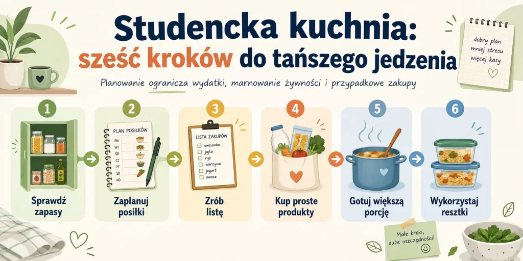 Studencka kuchnia: sześć kroków do tańszego jedzenia