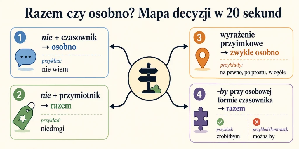 Pisownia łączna i rozdzielna — zasady, które w końcu zapamiętasz