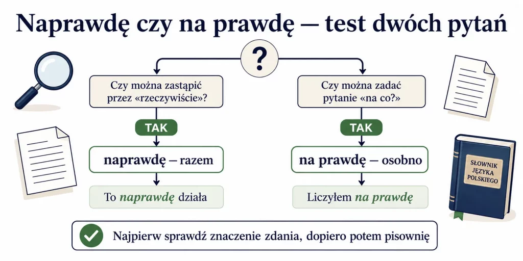 Naprawdę czy na prawdę? To zależy — i to jest ciekawe