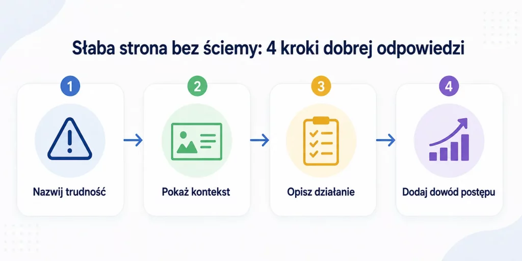 „Jakie są twoje słabe strony?” — odpowiedzi, które nie brzmią jak ściema