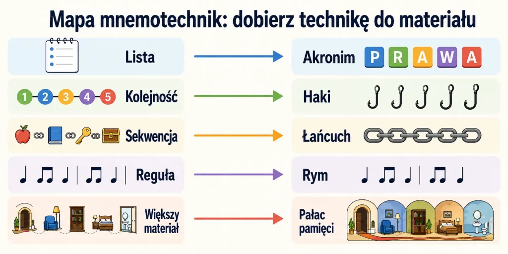 Mnemotechniki — akronimy, rymowanki i haki, które robią robotę