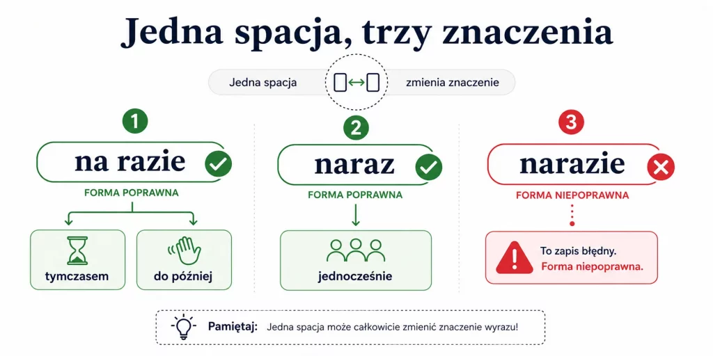 Na razie czy narazie? Sprawdź, zanim znów to napiszesz