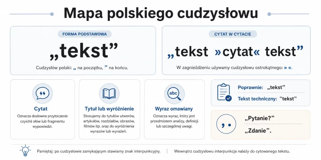 Cudzysłów po polsku — „taki”, a nie "taki"