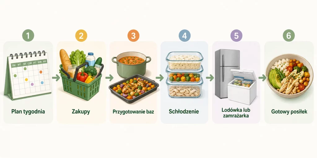 Meal prep dla zabieganych — gotowanie raz, jedzenie cały tydzień